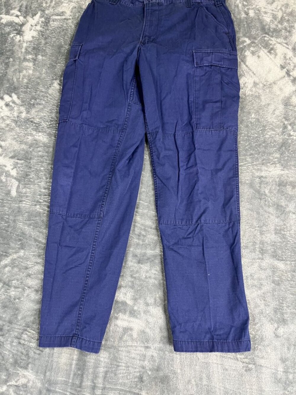 US Military Blue Cargo Pants Medium Regular Inseam 29-32.5 Adjustable Waist